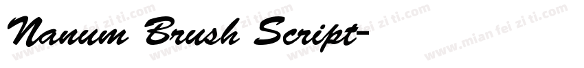 Nanum Brush Script字体转换